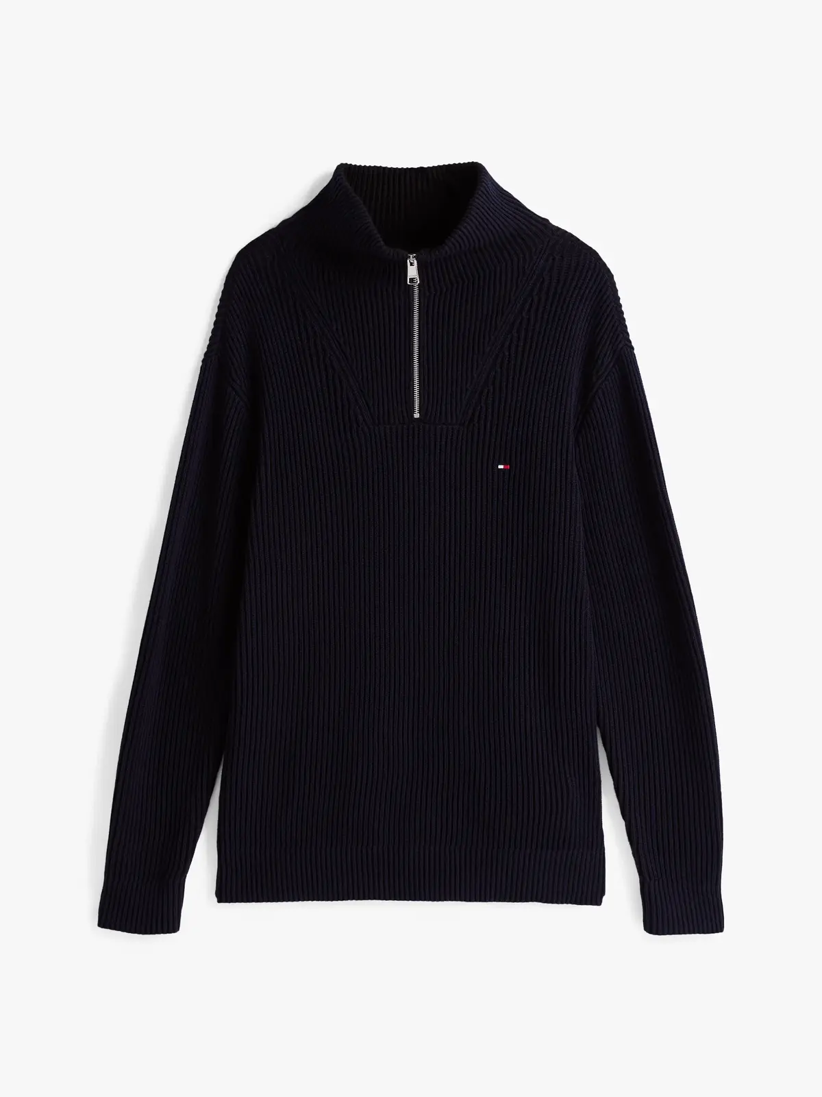 Tommy Hilfiger CHUNKY COTTON RIB NA, 0GY Lacivert Erkek Kazak