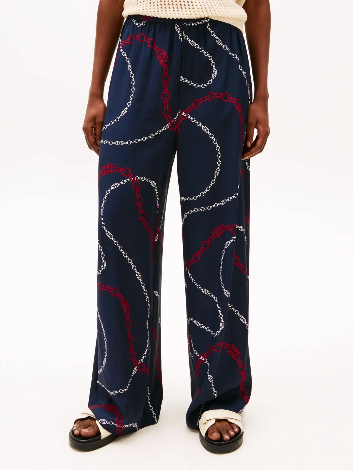 Tommy Hilfiger SOFT VISCOSE WOVEN P, 0YH Lacivert Kadın Pantolon