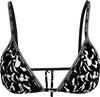 Calvin Klein TRIANGLE-RP-PRINT Kadın Siyah Bikini Üstü