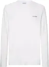 Calvin Klein MICRO LOGO INTERLOCK Erkek Beyaz T-Shirt