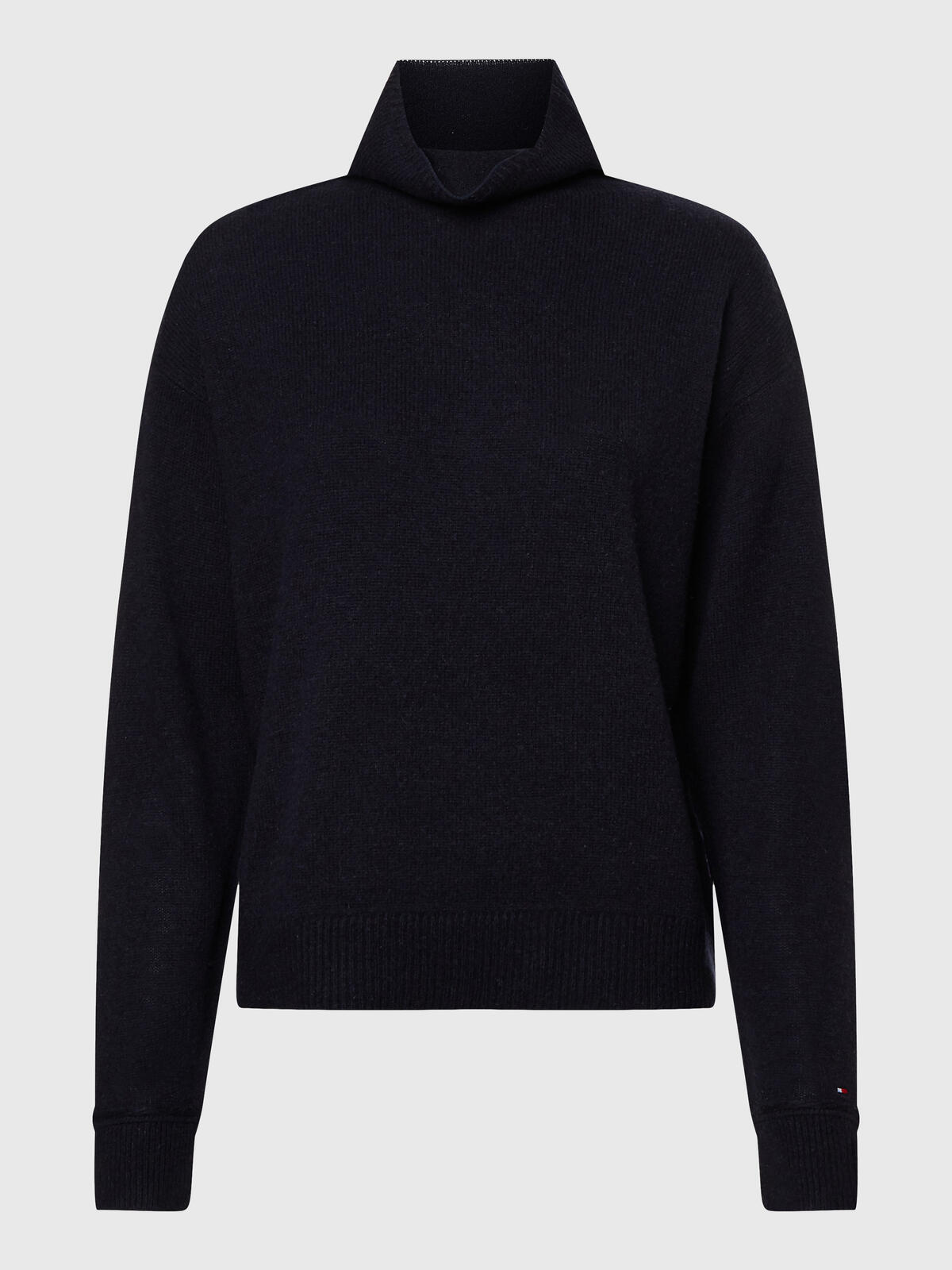 Tommy Hilfiger SOFTWOOL MOCK-NK SWE Kadın Siyah Kazak