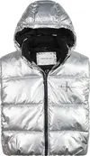 Calvin Klein 2 IN 1 METALLIC PUFF Kadın Gri Şişme Mont