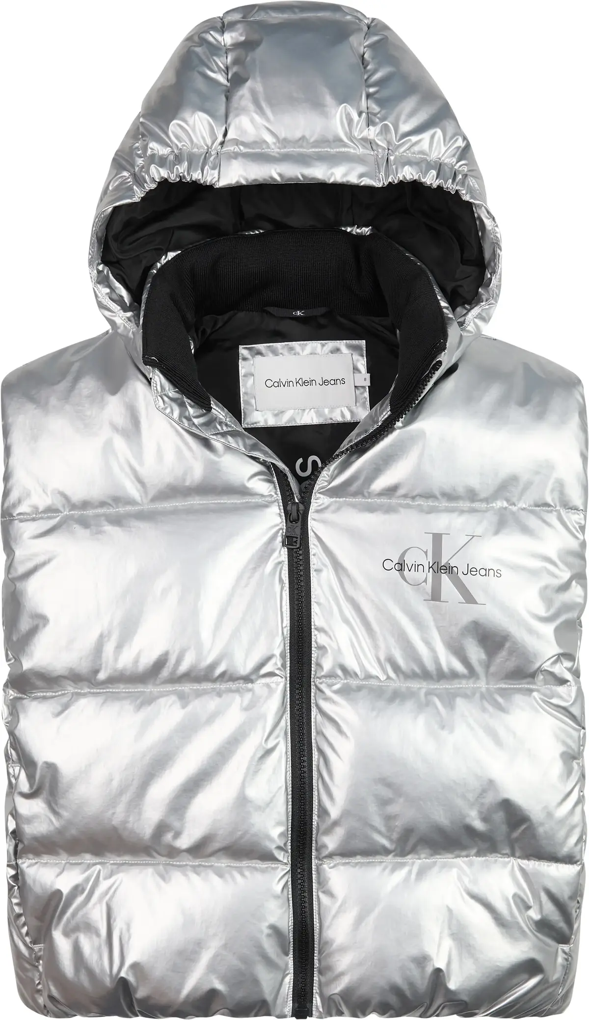 Calvin Klein 2 IN 1 METALLIC PUFF Kadın Gri Şişme Mont