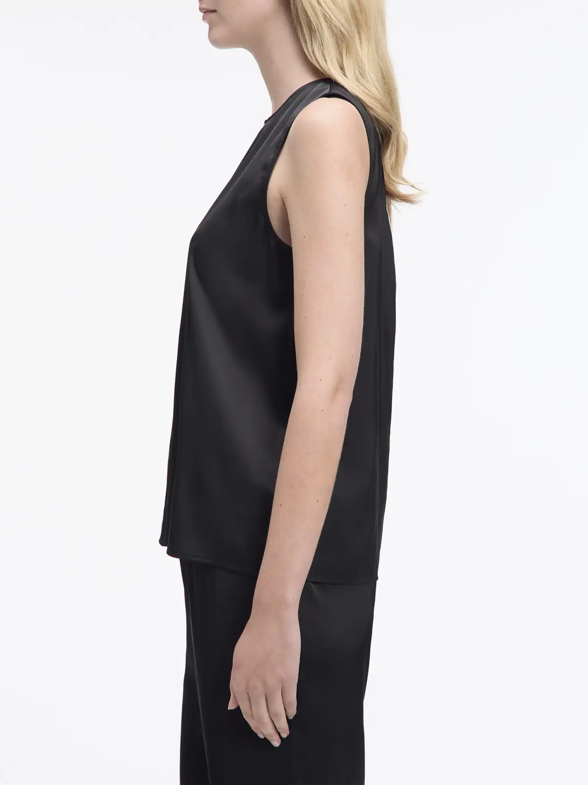 Calvin Klein DRAPEY SATIN NS META, BEH Siyah Kadın Gömlek