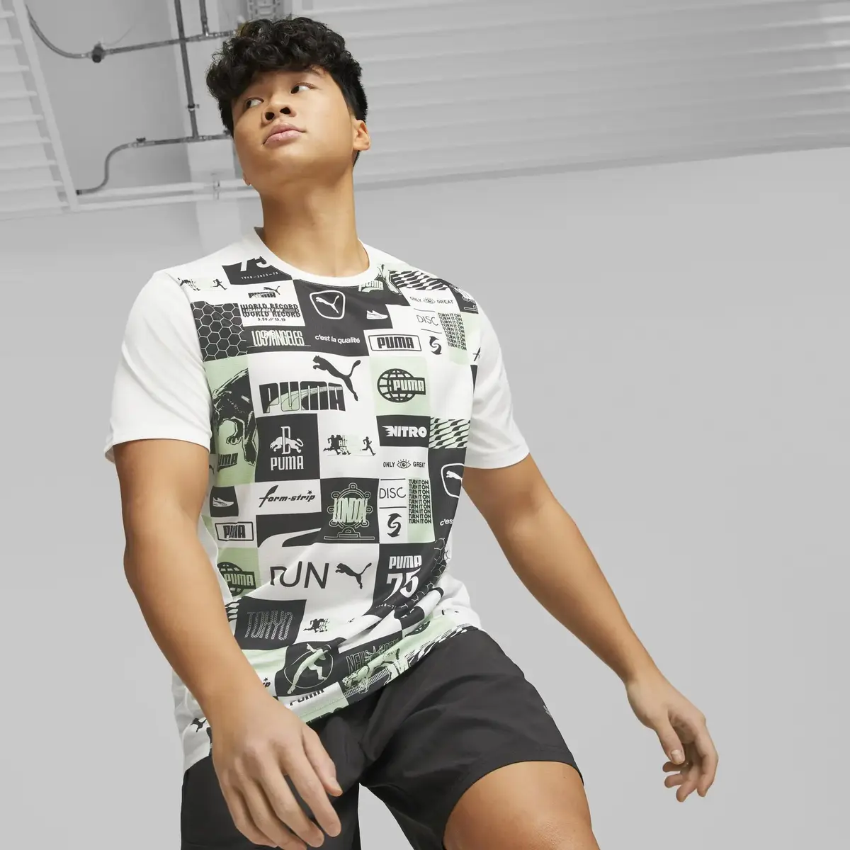 Puma Run Favorite AOP Beyaz Erkek T-Shirt
