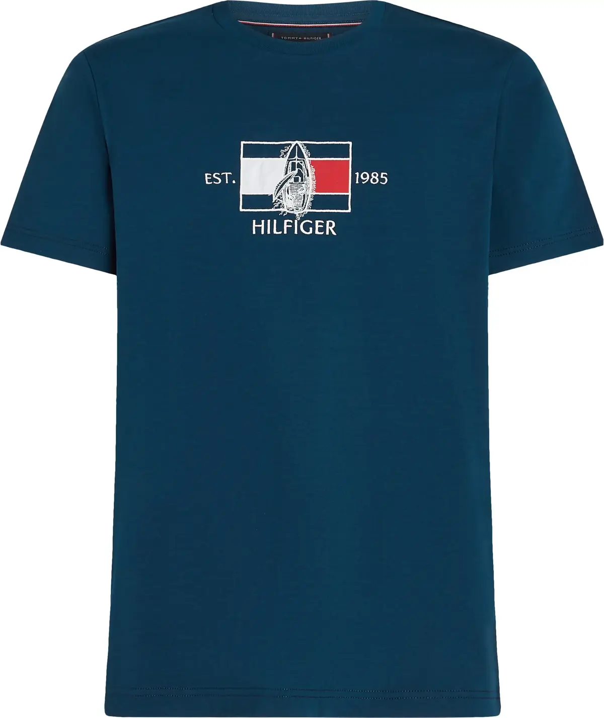 Tommy Hilfiger HILFIGER FLAG SAILIN, DAF Lacivert Erkek T-Shirt & Polo