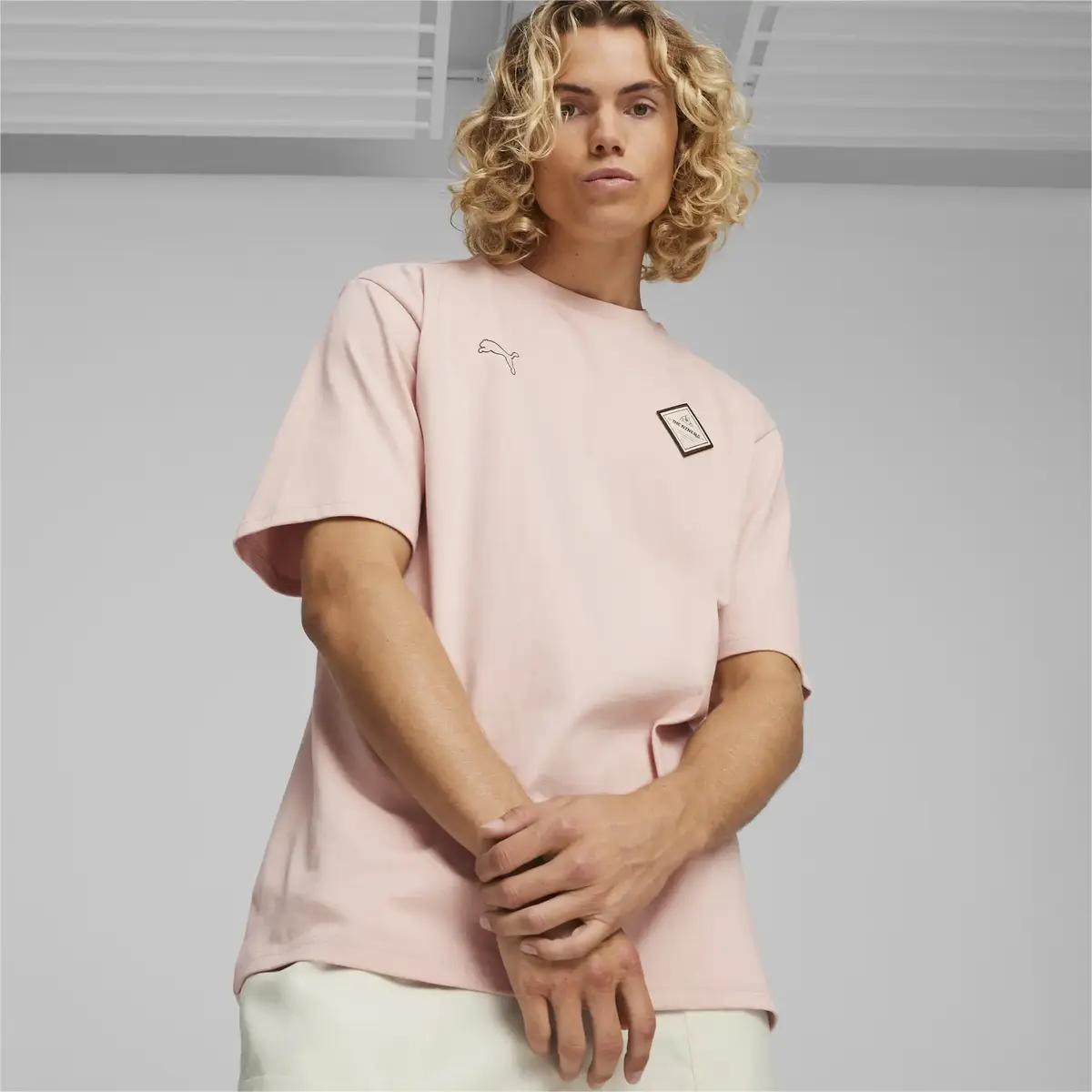 Puma PL Summer Crew Tee Pembe Erkek T-Shirt