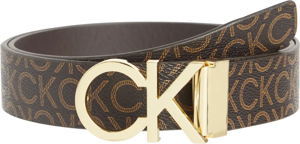 Calvin Klein CK REV.ADJ. NEW MONO Erkek Kahverengi Kemer