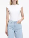 Calvin Klein LIQUID TOUCH TOP, YAA Beyaz Kadın T-Shirt & Polo