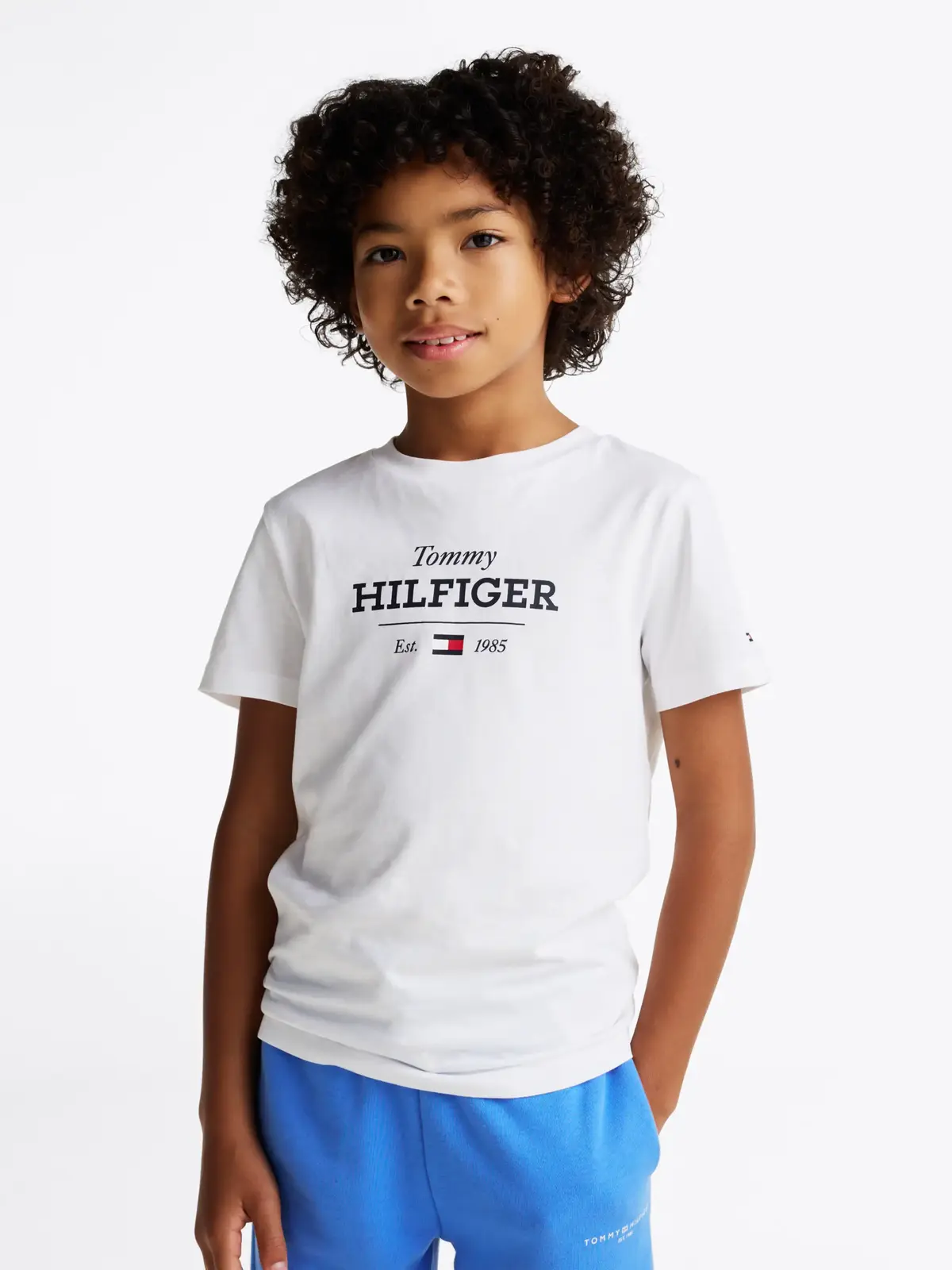Tommy Hilfiger MONOTYPE 1985 REG TE, YBR Beyaz Erkek Çocuk  T-Shirt & Polo
