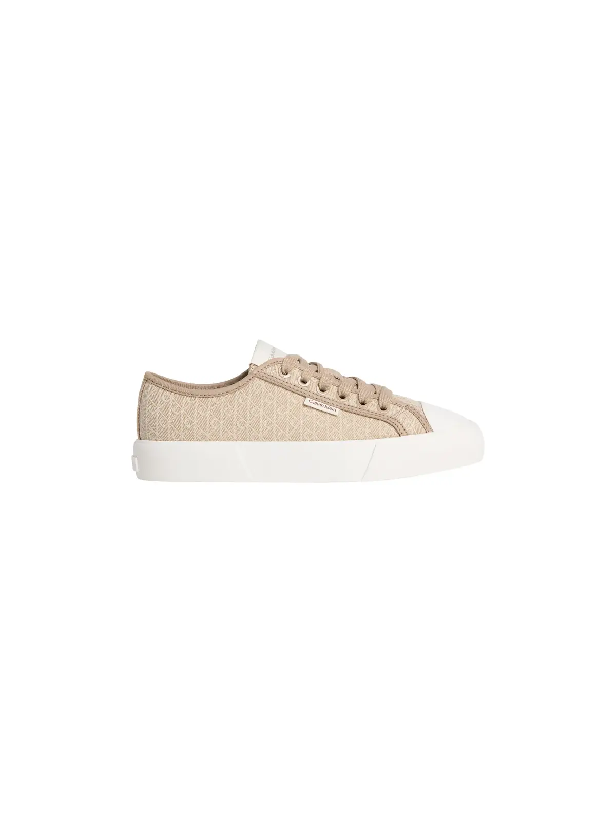 Calvin Klein VULC LOW LACEUP AOP, A04, 36 Bej Kadın Spor Ayakkabı & Sneaker