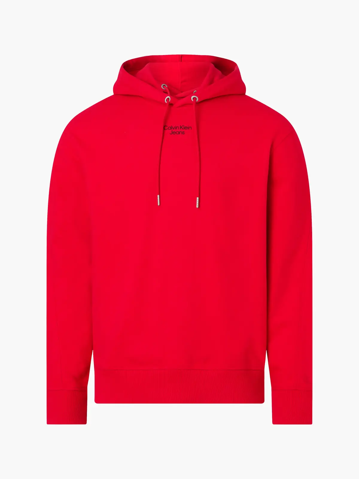 Calvin Klein STACKED LOGO HOODIE Erkek Kırmızı Hoodie