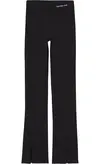 Calvin Klein SPLIT HEM SLIM MILAN Kadın Siyah Geniş Paça Pantolon