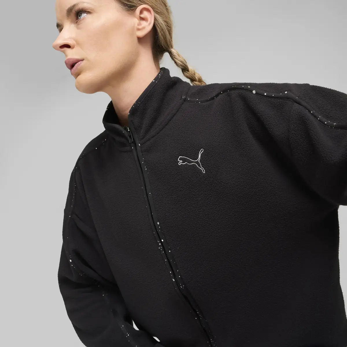 Puma INTERGALACTIC FLEECE FZ Siyah Kadın Sweatshirt