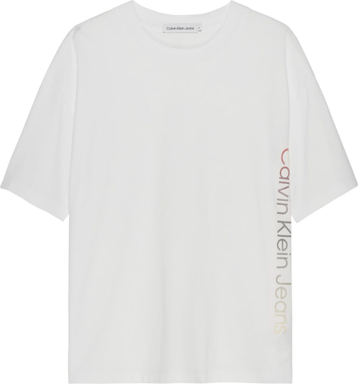 Calvin Klein GRADIENT INSTITUTION Erkek Beyaz T-Shirt