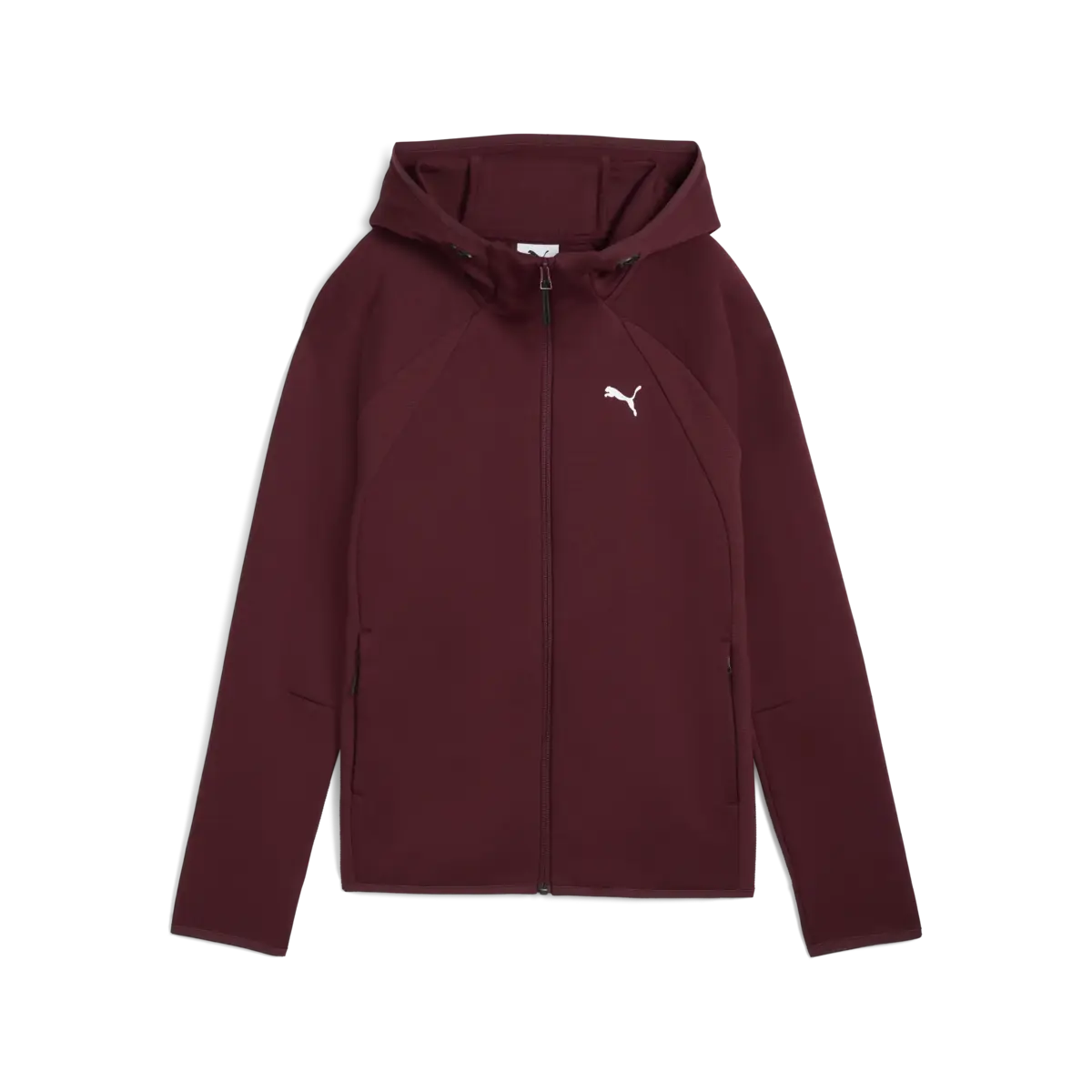 PUMA EVOSTRIPE Full-Zip Hoodie Kadın Bordo Fermuarlı Hoodie