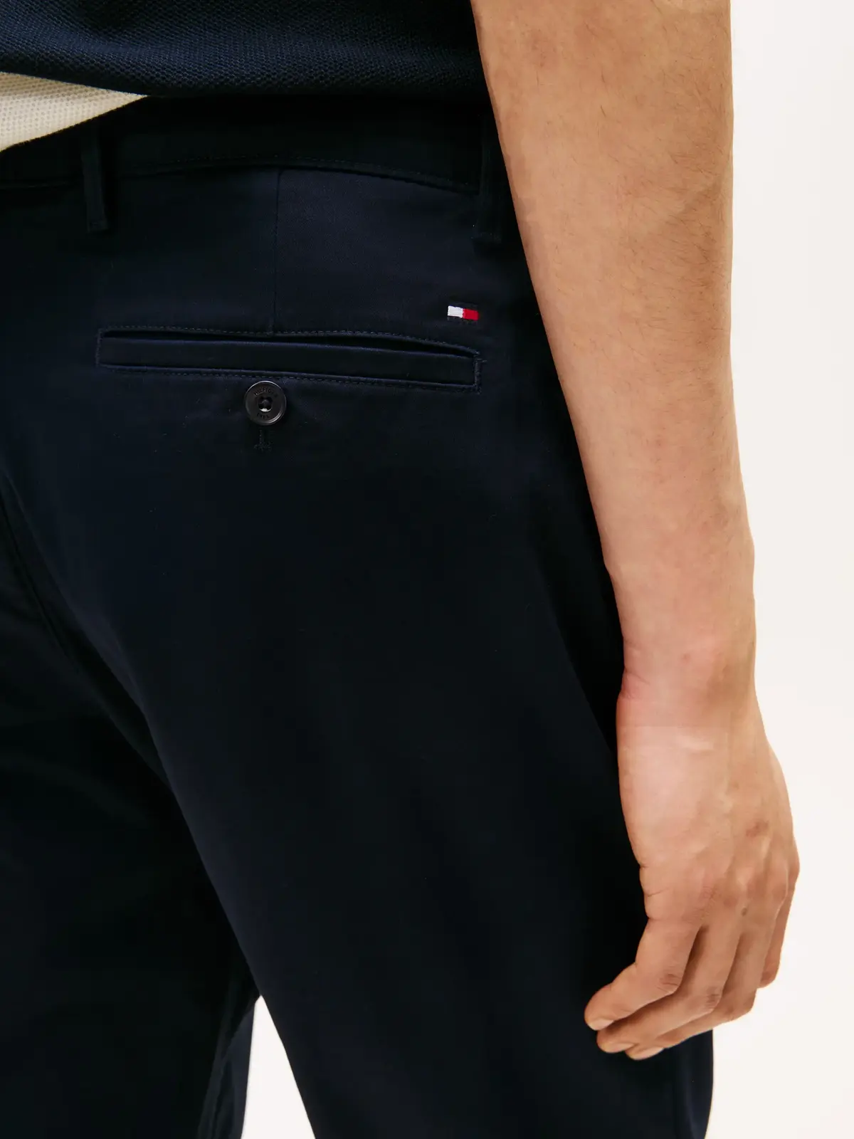 Tommy Hilfiger HARLEM CHINO SATIN, DW5 Siyah Erkek Pantolon