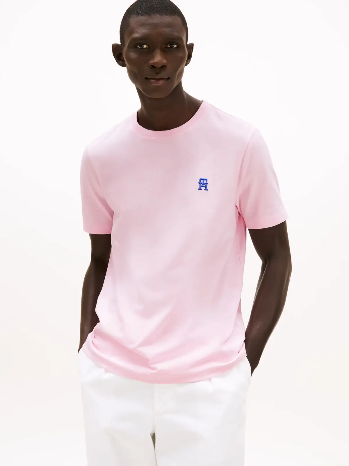 Tommy Hilfiger MONOGRAM IMD TEE Erkek Pembe T-Shirt