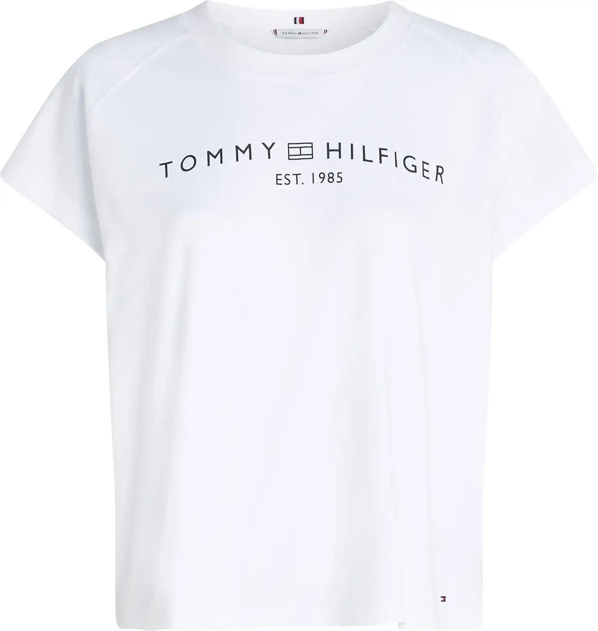 Tommy Hilfiger MDRN CAP SLV CORP LO, YCF Beyaz Kadın T-Shirt & Polo
