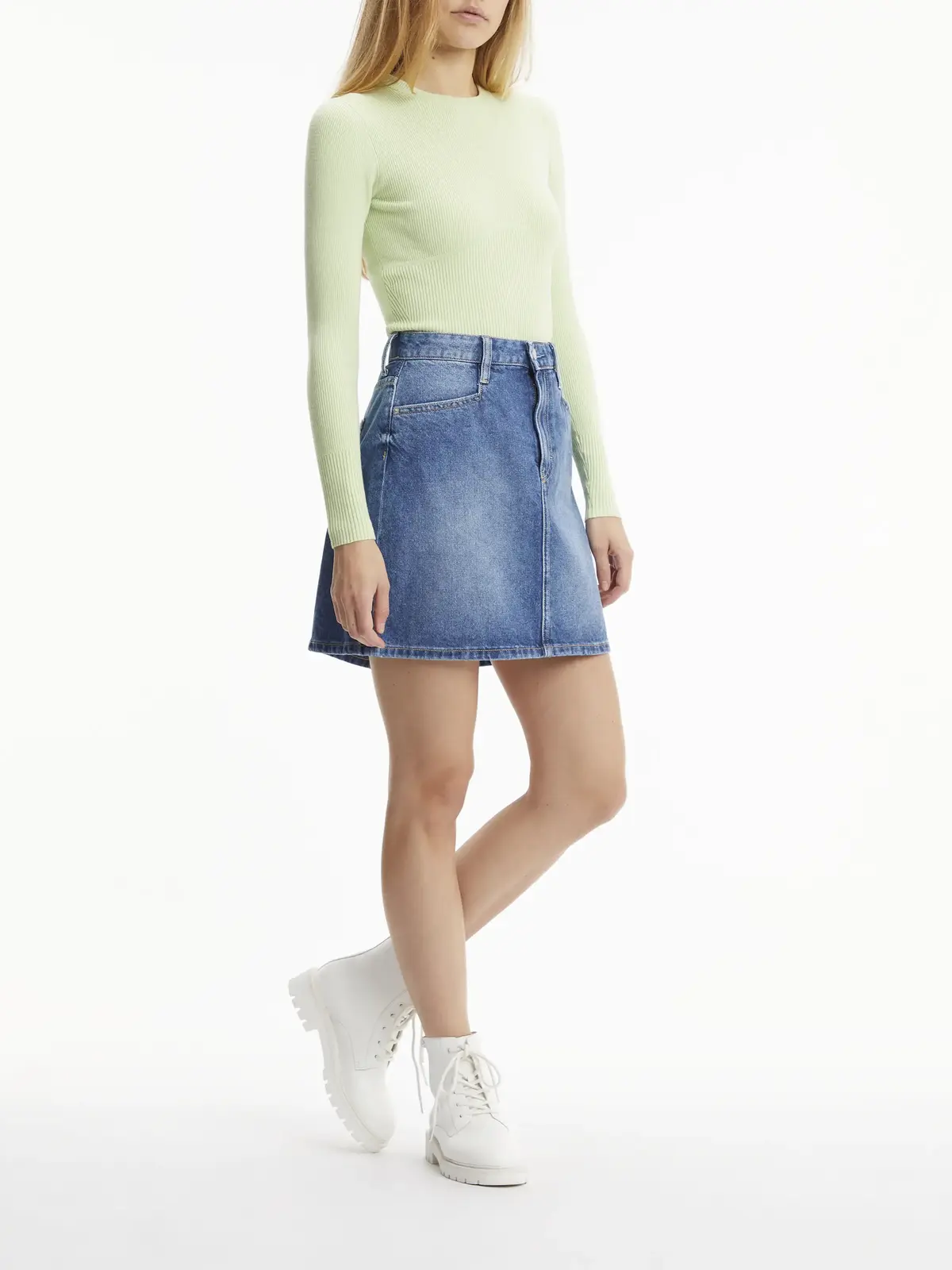 Calvin Klein BUST DETAILING TIGHT Kadın Yeşil Kazak