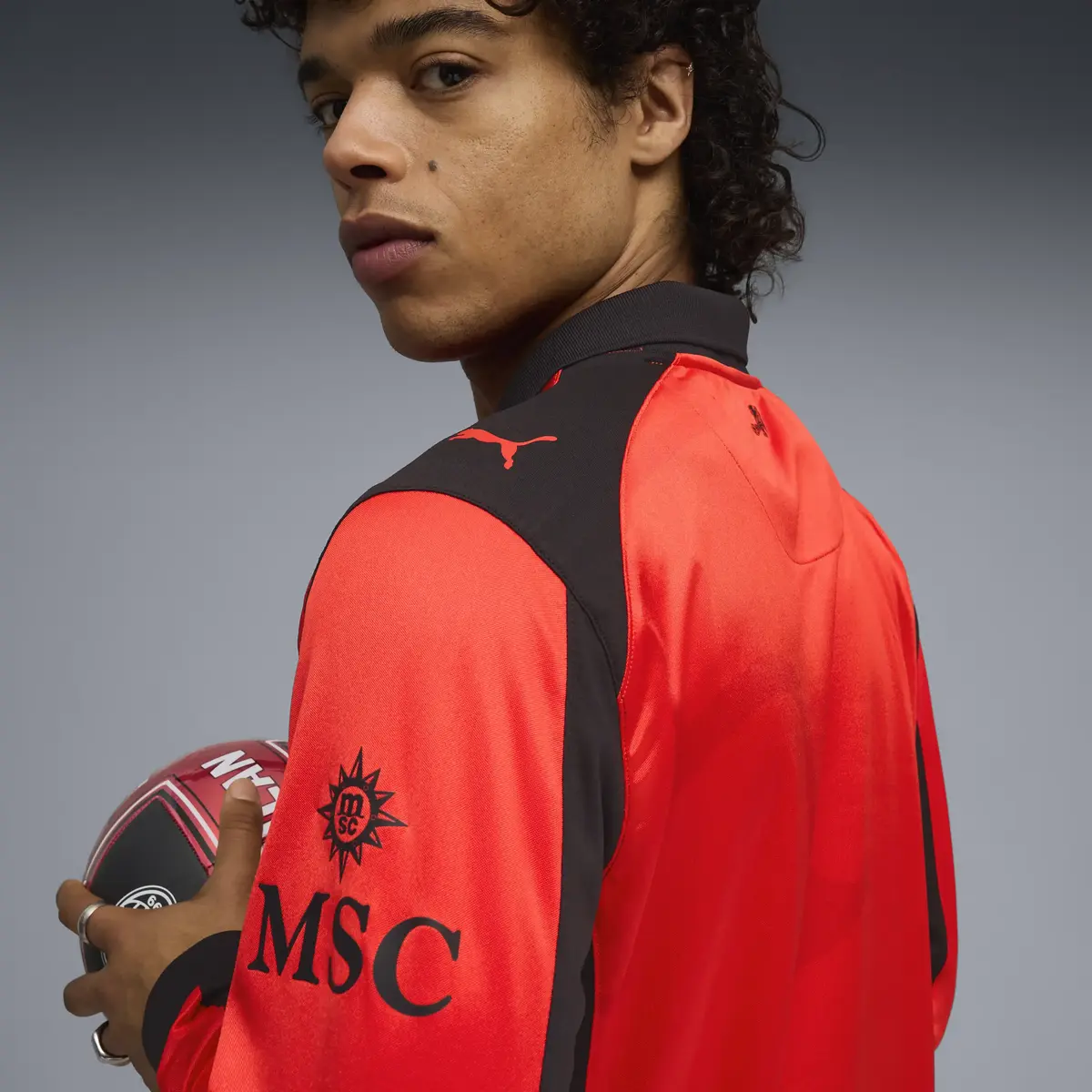 Puma ACM X Slam Jam Jersey LS Kırmızı Erkek Forma