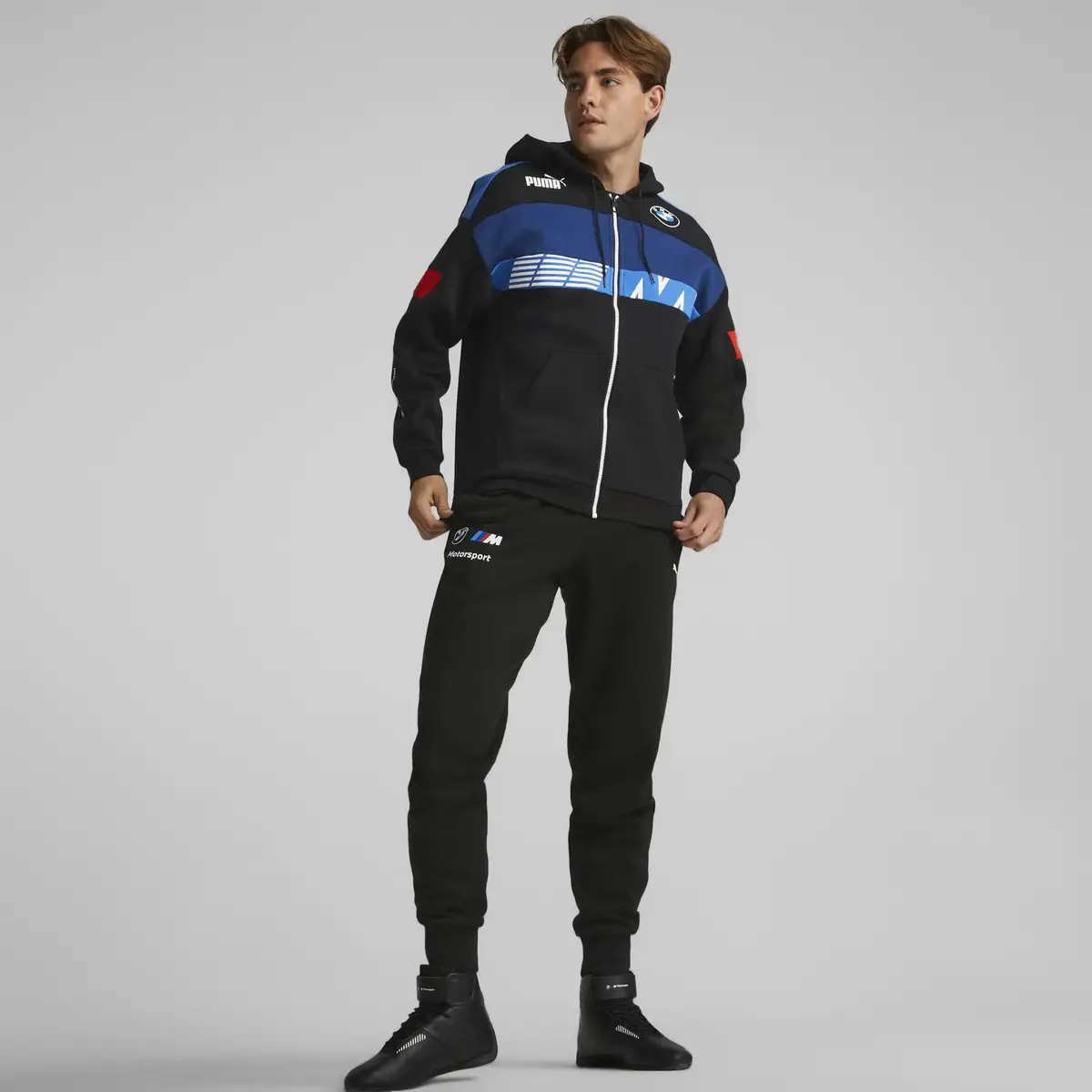 Puma Bmw Mms Sds Sweat Jacket Siyah Erkek Fermuarlı Sweatshirt