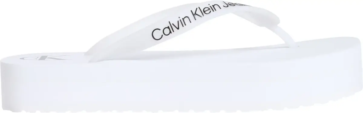 Calvin Klein BEACH SANDAL FLATFOR, 01W Beyaz Kadın Terlik