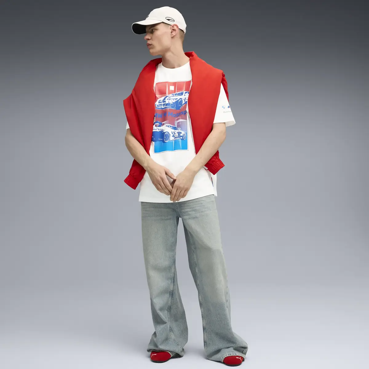 Puma BMW MMS Block Tee Beyaz Erkek T-Shirt