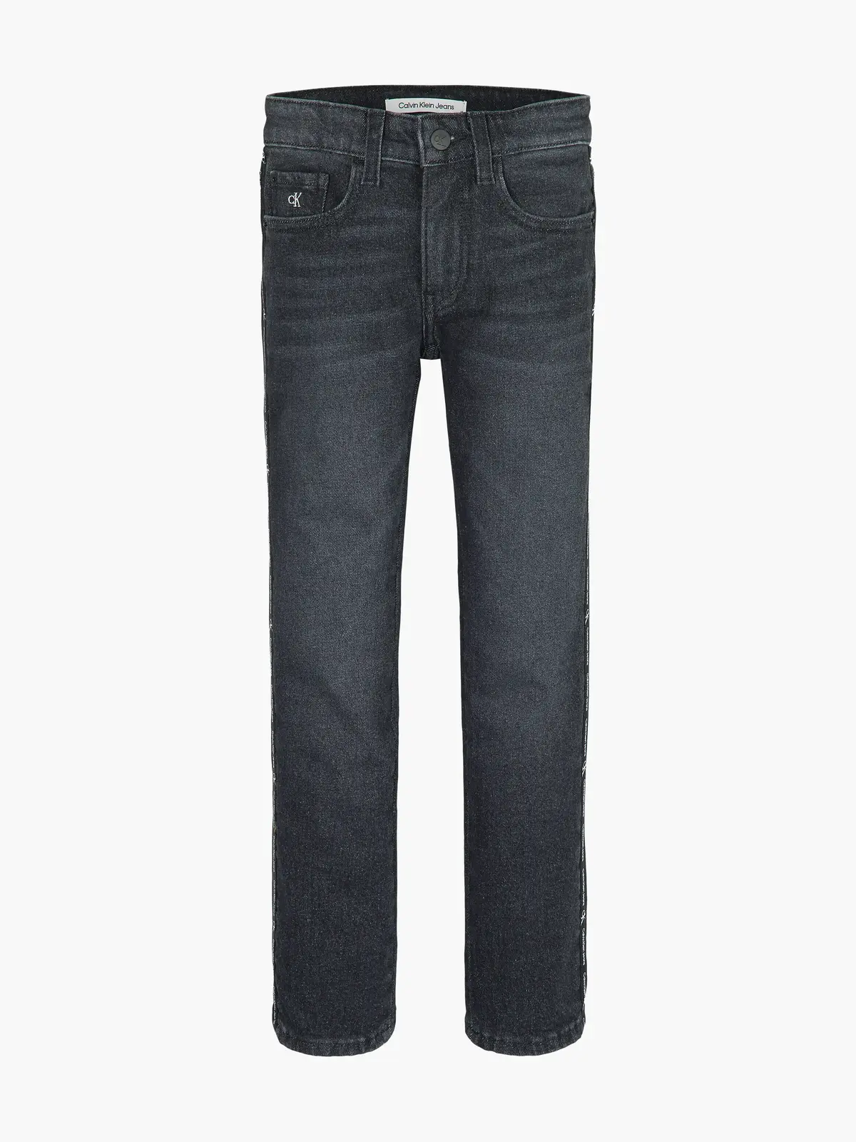 Calvin Klein SLIM WASHED BLK TAPE Erkek Antrasit Kot Pantolon