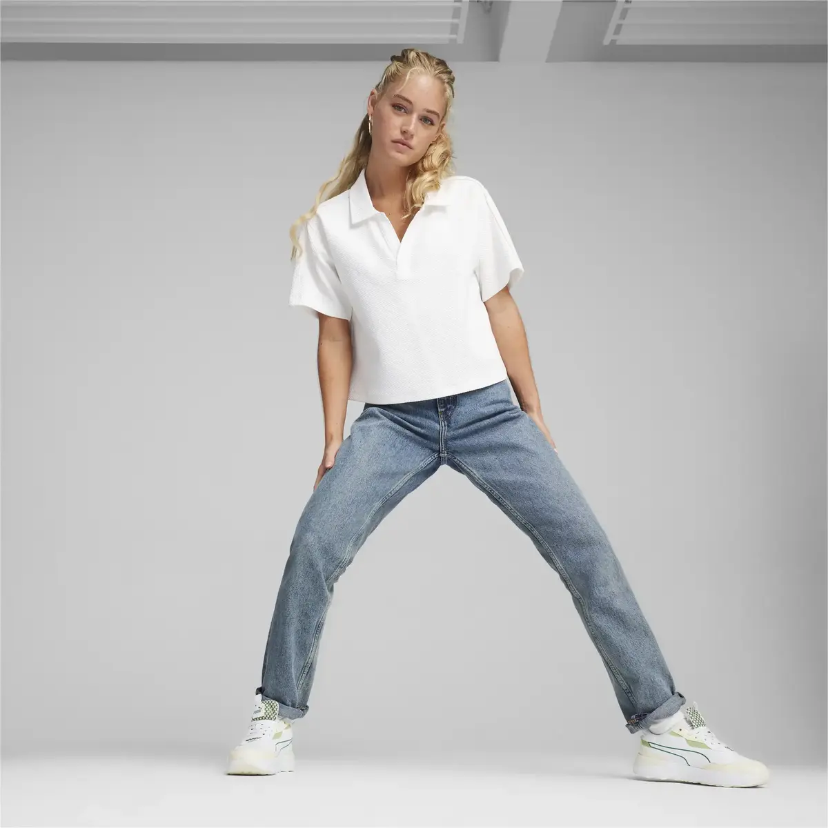 Puma HER Polo Beyaz KadınTişört