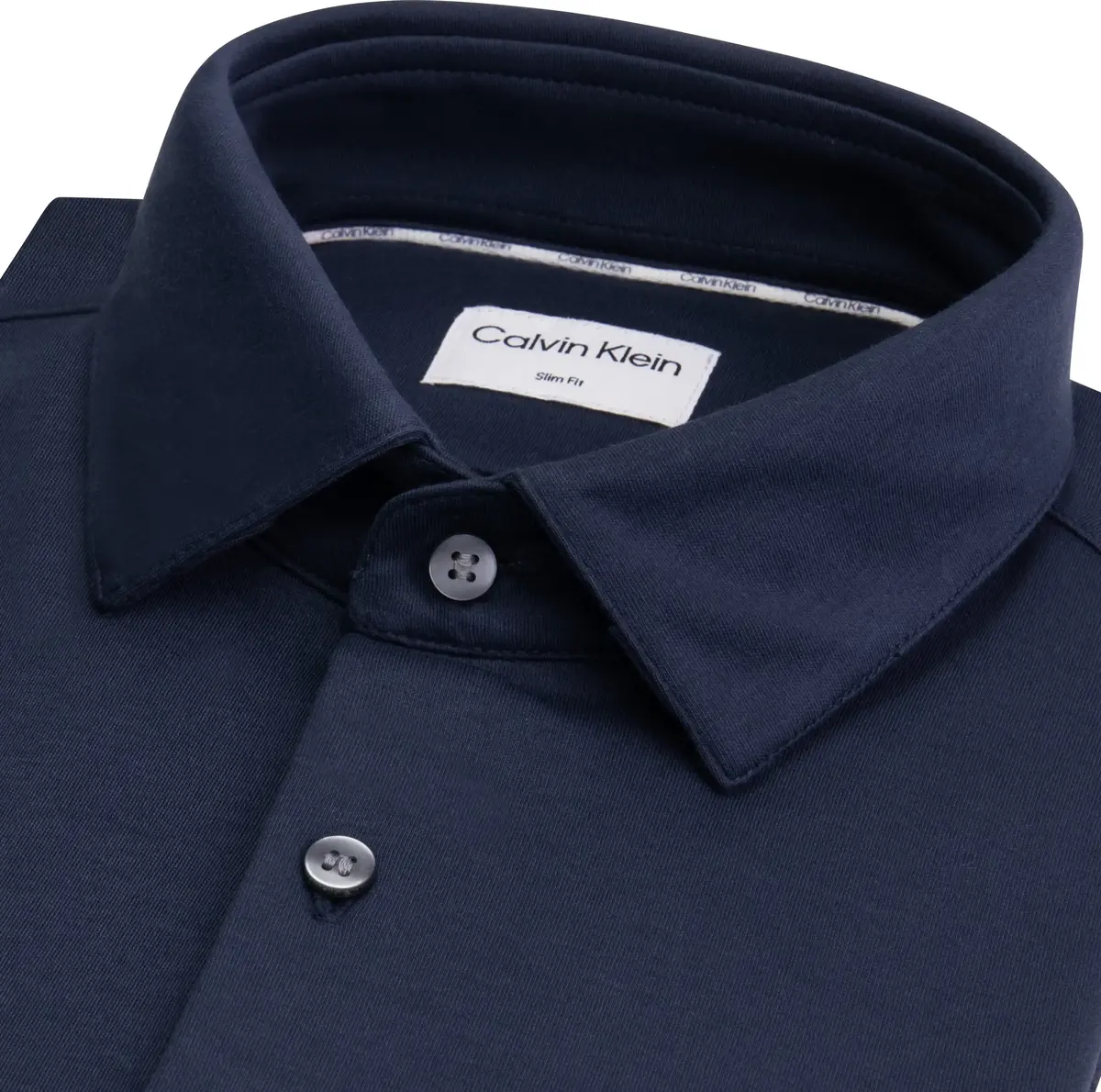 Calvin Klein SMOOTH COTTON SOLID Erkek Siyah Gömlek