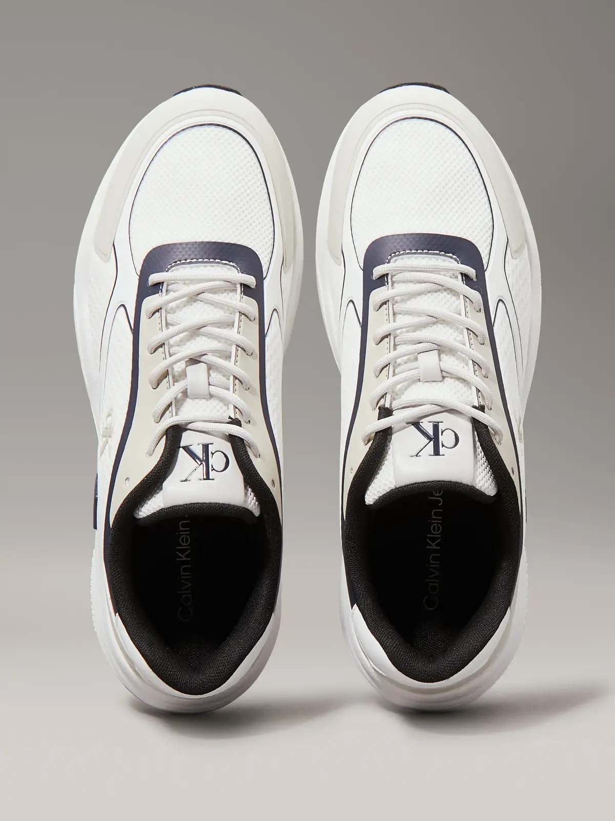 Calvin Klein RETRO TENNIS LOW KNI, 0LD Beyaz Erkek Spor Ayakkabı & Sneaker