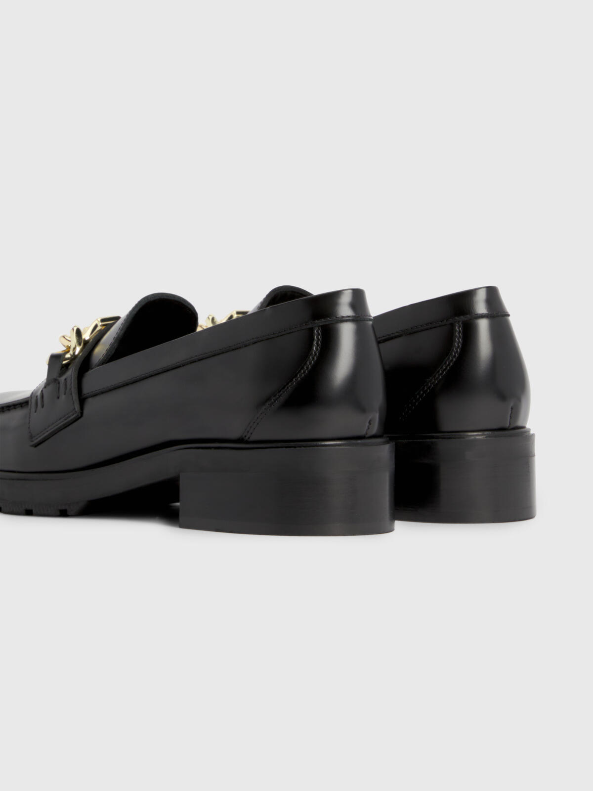 Tommy Hilfiger TH CHAIN LOAFER Kadın Siyah Ayakkabı