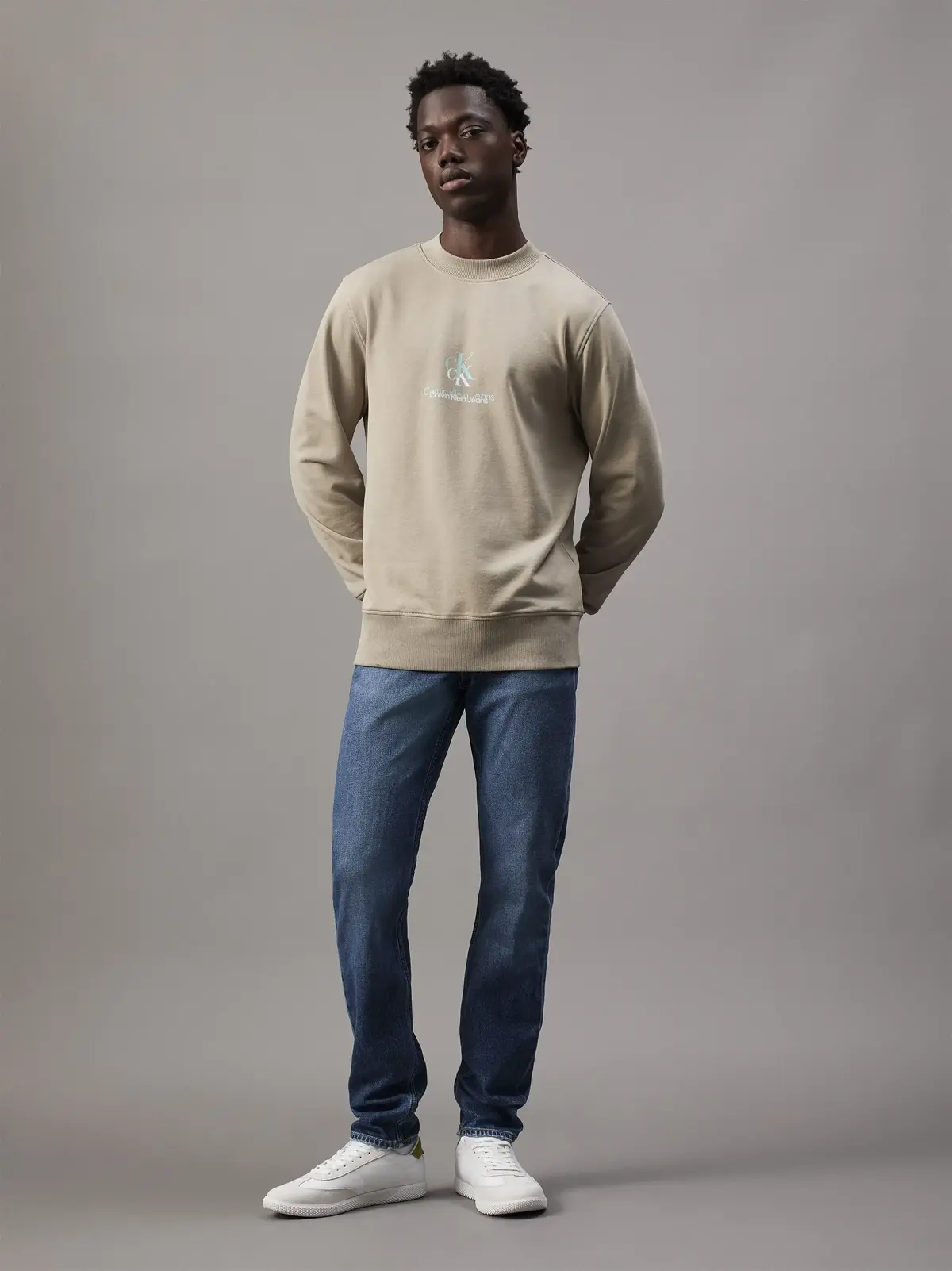 Calvin Klein SLIM TAPER, 1A4 Mavi Erkek Jean Pantolon