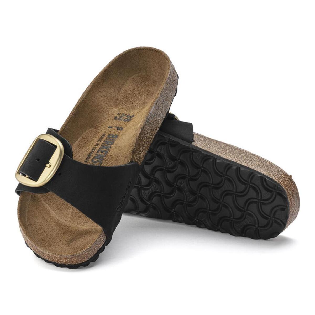 Birkenstock Madrid Big Buckle NL Siyah Kadın Terlik