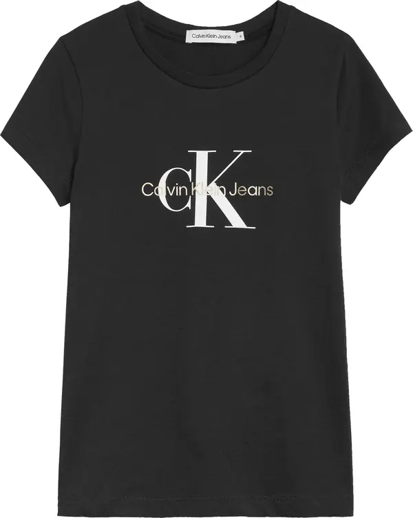 Calvin Klein REFLECTIVE MONOGRAM Kadın Siyah T-Shirt