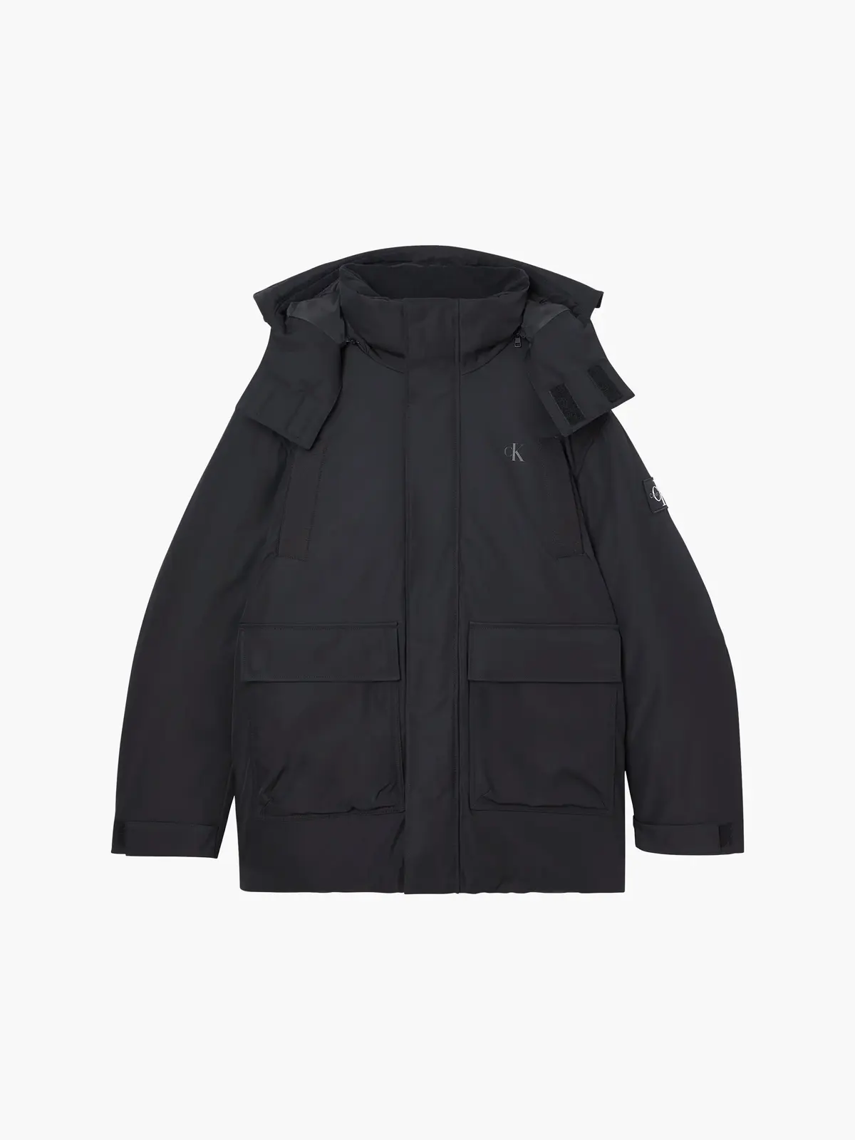 Calvin Klein NON-DOWN TECHNICAL P Erkek Siyah Şişme Mont