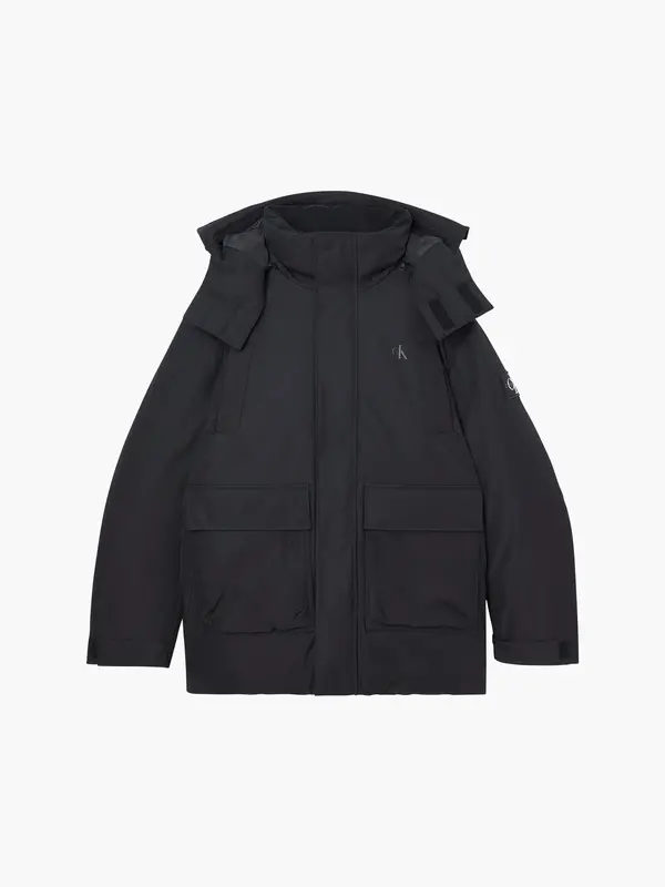 Calvin Klein NON-DOWN TECHNICAL P Erkek Siyah Şişme Mont