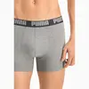 Puma PUMA BASIC BOXER 2P Gri-Siyah Erkek 2'li Boxer