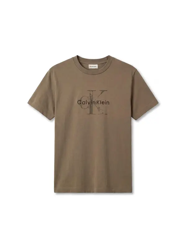 Calvin Klein SS 20s EZ Distressd, LDY Kahverengi Erkek T-Shirt