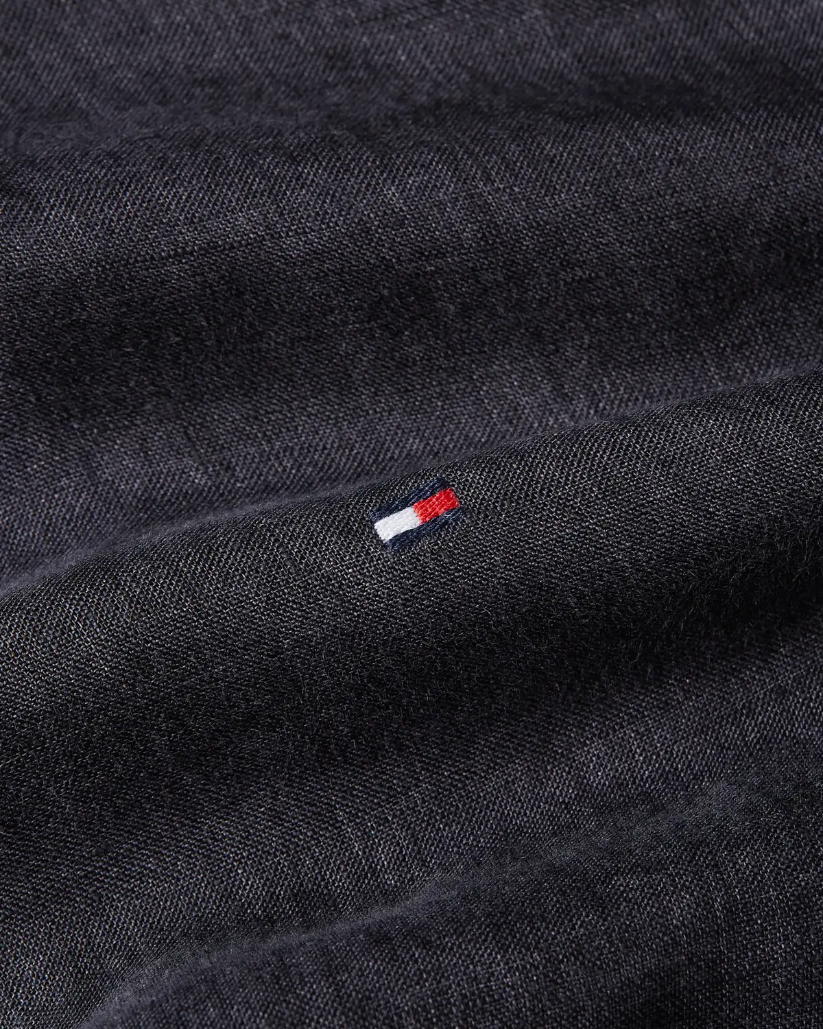 Tommy Hilfiger PIGMENT DYED LI SOLI, BDS Siyah Erkek Gömlek