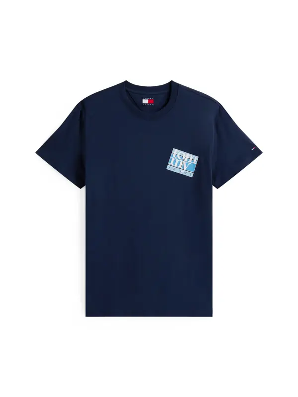 Tommy Hilfiger TJM REG FLAG DNA TEE Lacivert Erkek T-Shirt