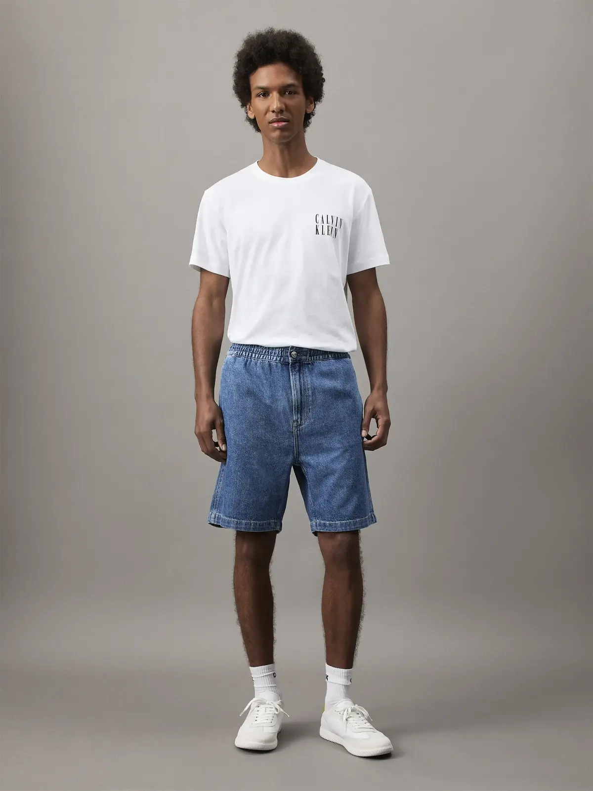 Calvin Klein PULL ON RELAXED DENI, 1A4 Mavi Erkek Şort