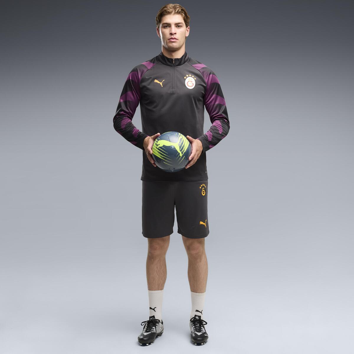 Puma GSK Warm Up 1/4 Zip Top GALATASARAY Erkek Fermuarlı Dar Kesim Üst