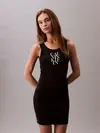 Calvin Klein SL COTTON 1X1 RIB TANK DRESS Siyah Kadın Elbise Calvin Klein SL COTTON 1X1 RIB TANK DRESS Siyah Kadın Elbise