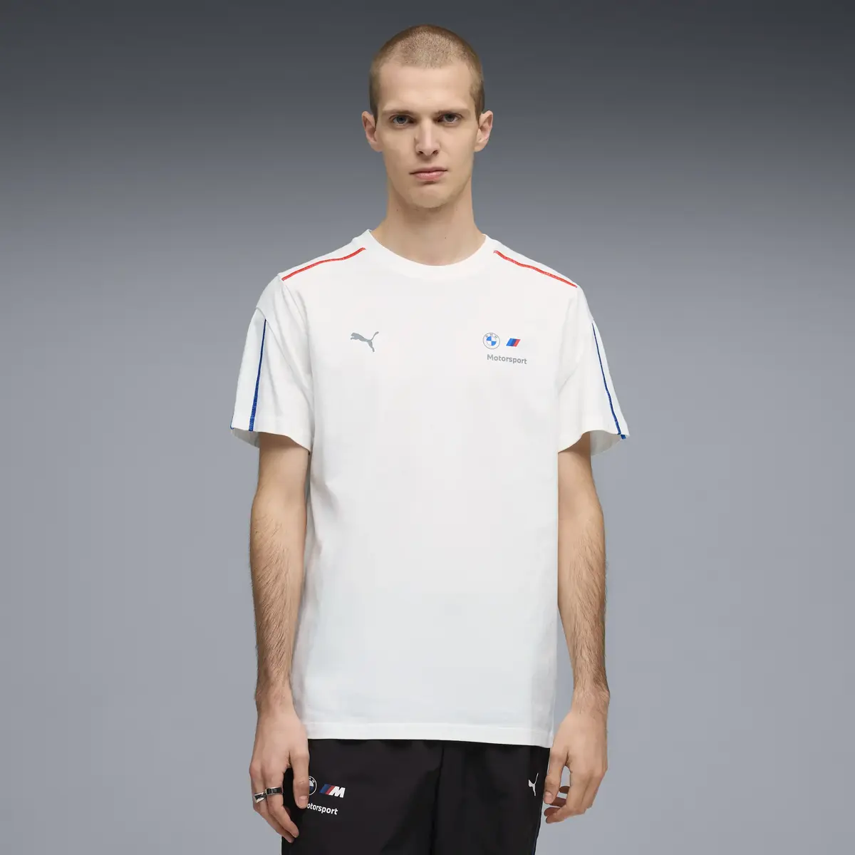 Puma BMW MMS Sportswear MT7 Tee Beyaz Erkek T-Shirt