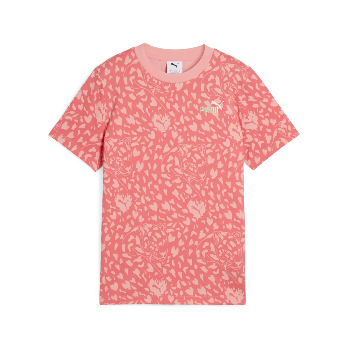 Puma FLAMING LOVE AOP Tee Pembe Unisex T-Shirt & Polo