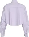 Calvin Klein WOVEN LABEL CROPPED Kadın Lila Gömlek