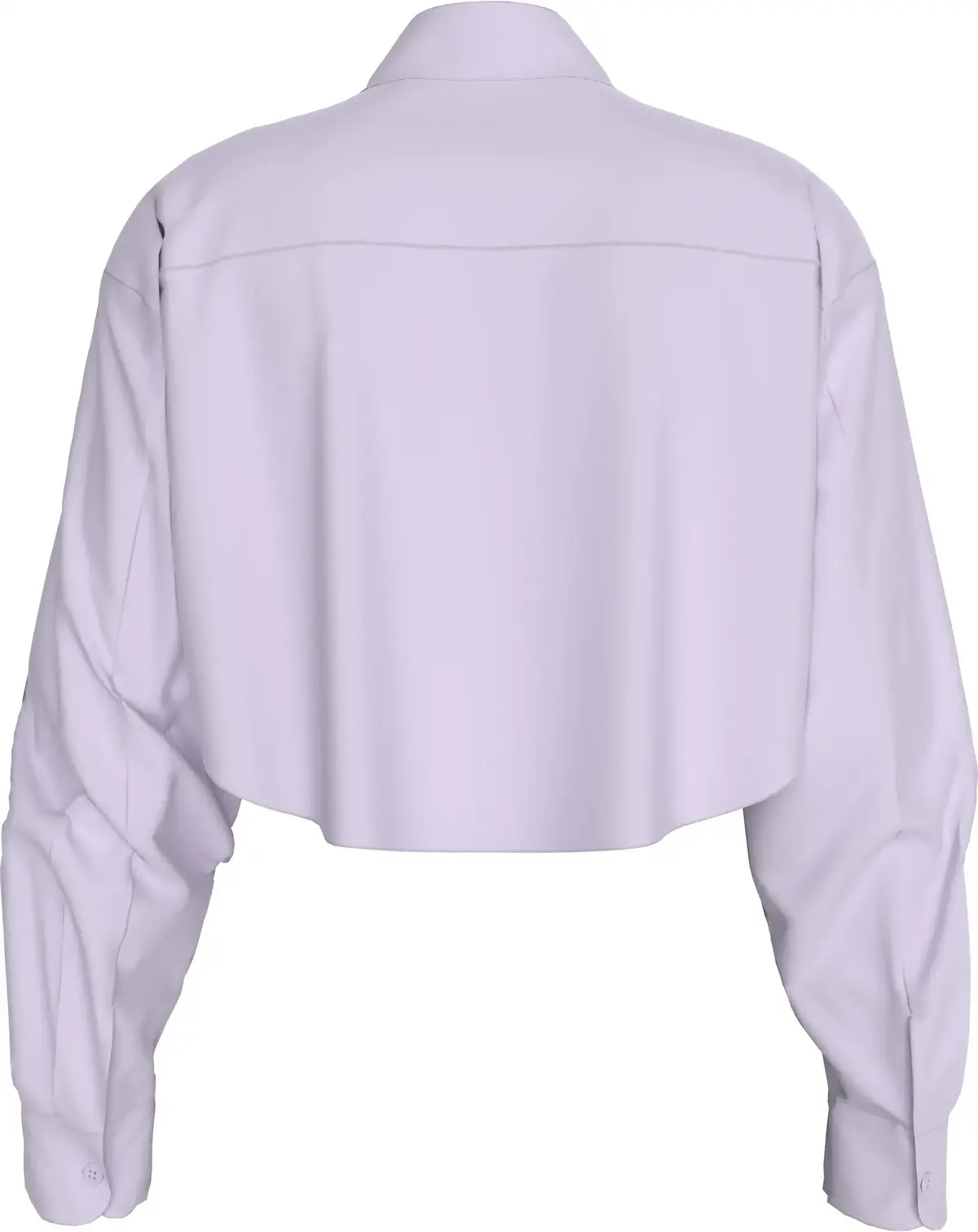 Calvin Klein WOVEN LABEL CROPPED Kadın Lila Gömlek