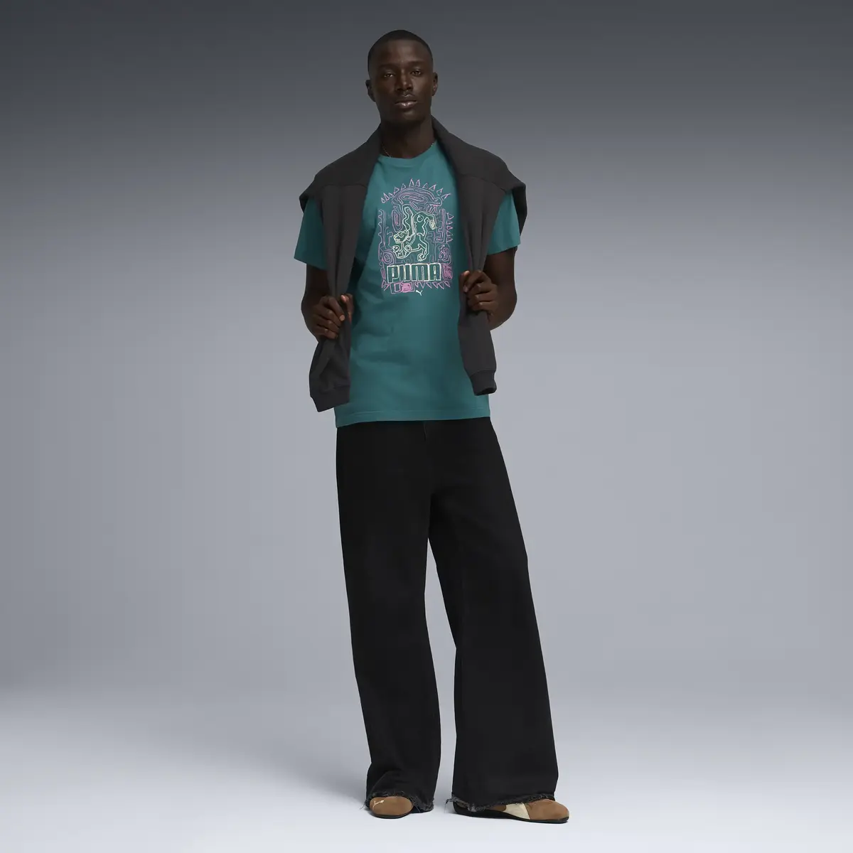 PUMA GRAPHIC Tee Yeşil Erkek T-Shirt